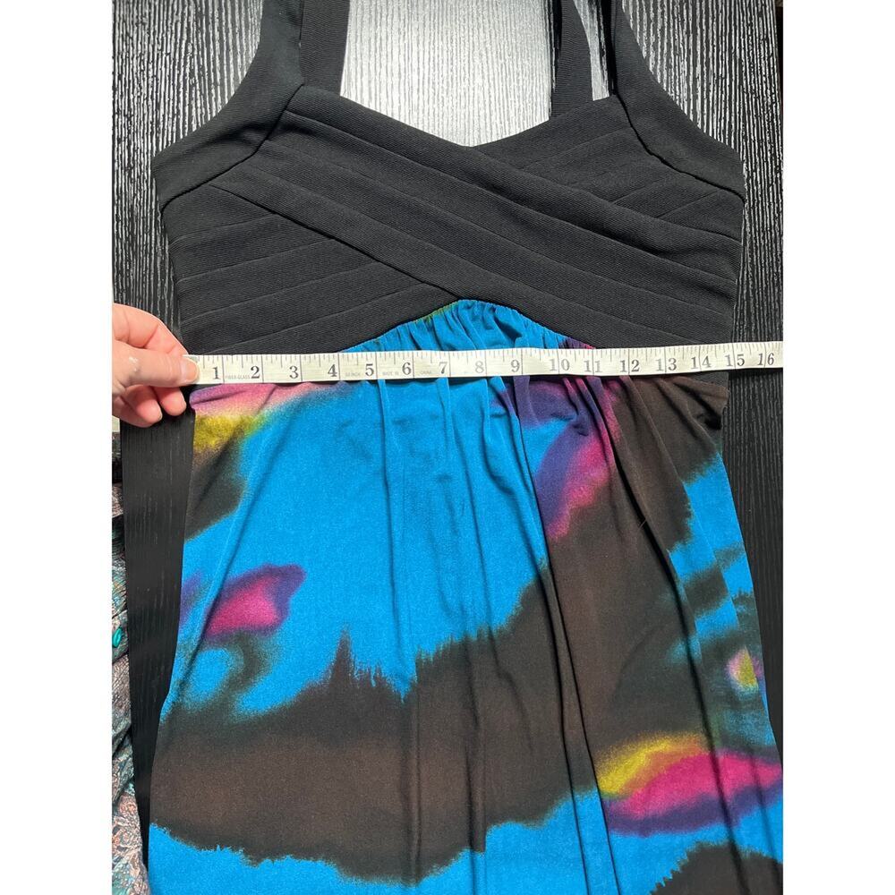 Vintage Y2K Intermission Vibrant Poly-Knit Maxi Dress - Picture 4 of 6